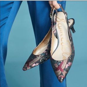Sam Edelman Ludlow slingback jaquard kitten heel